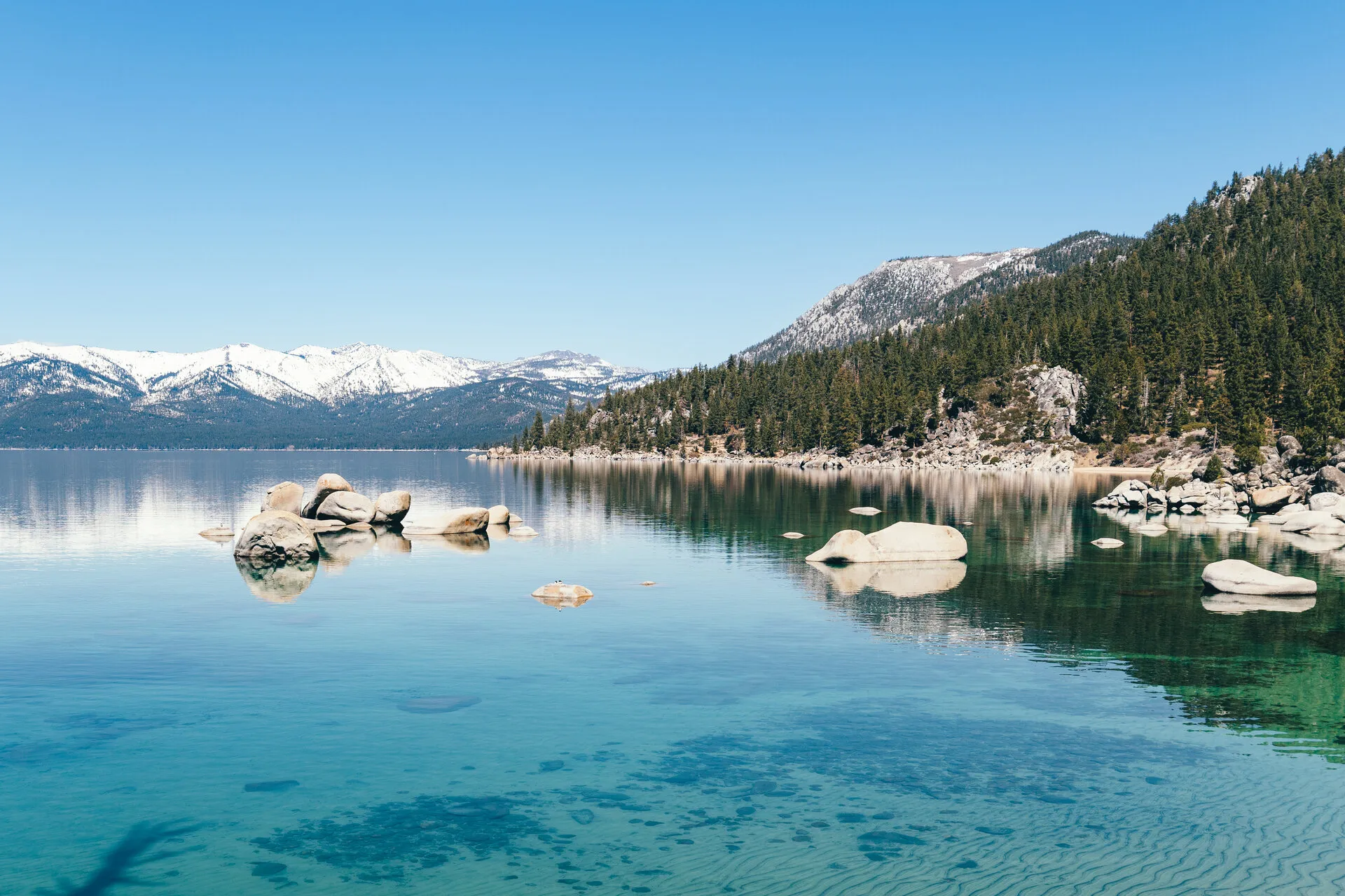 Granite Boulders in Turquoise Water